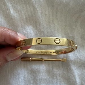 Cartier Love Bracelet in gold, size 16.